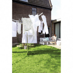 Uscator de rufe pentru exterior Brabantia TopSpinner 1003461, 50 m, Suport metalic, Rezistent la coroziune, Inox