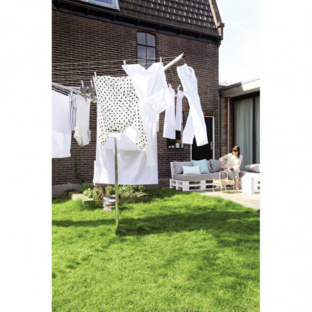 Uscator de rufe pentru exterior Brabantia TopSpinner 1003461, 50 m, Suport metalic, Rezistent la coroziune, Inox