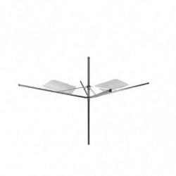 Uscator de rufe pentru exterior Brabantia Lift-O-Matic 1003464, 50 m, Inaltime reglabila, Baza betonare, Rezistent la coroziune, Negru