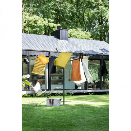 Uscator de rufe pentru exterior Brabantia Lift-O-Matic 1003464, 50 m, Inaltime reglabila, Baza betonare, Rezistent la coroziune, Negru