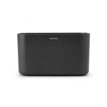 Organizator periute de dinti Cutie Brabantia ReNew 1003493, Rezistent la coroziune, Separator intern, Baza antiderapanta, Gri inchis