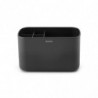 Organizator periute de dinti Cutie Brabantia ReNew 1003493, Rezistent la coroziune, Separator intern, Baza antiderapanta, Gri inchis