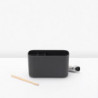 Organizator periute de dinti Cutie Brabantia ReNew 1003493, Rezistent la coroziune, Separator intern, Baza antiderapanta, Gri inchis