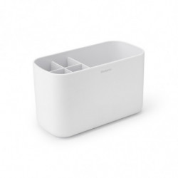 Organizator pentru periute de dinti Brabantia ReNew 1003494, Rezistent la coroziune, Separator intern, Baza antiderapanta, Alb