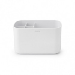 Organizator pentru periute de dinti Brabantia ReNew 1003494, Rezistent la coroziune, Separator intern, Baza antiderapanta, Alb