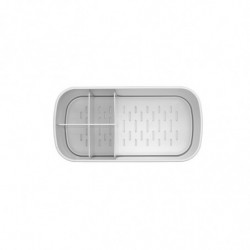 Organizator pentru periute de dinti Brabantia ReNew 1003494, Rezistent la coroziune, Separator intern, Baza antiderapanta, Alb
