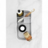 Organizator pentru periute de dinti Brabantia ReNew 1003494, Rezistent la coroziune, Separator intern, Baza antiderapanta, Alb