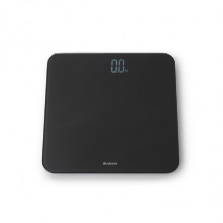 Cantar digital Brabantia ReNew 1003495, Pana la 180 kg, Cu baterii, Inchidere automata, Gri inchis