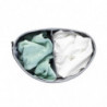 Cos de rufe Brabantia Selector 1003787, 55 L, 2 compartimente, Orificii aerisire, Umplere fara deschidere, Alb