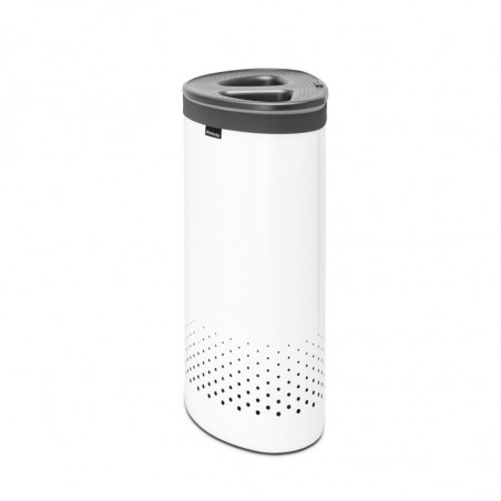 Cos de rufe Brabantia Selector 1003787, 55 L, 2 compartimente, Orificii aerisire, Umplere fara deschidere, Alb
