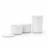 Set de depozitare Brabantia ReNew 1004129, 3 piese, Fund moale anti-alunecare, Alb