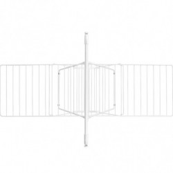 Uscator de rufe Brabantia Hangon 1004170, 25 m, 8 umerase, Blocare pentru copii, Tija suplimentara, Alb