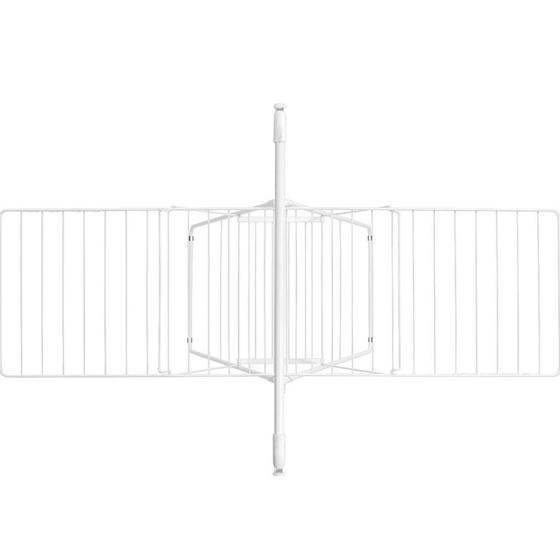 Uscator de rufe Brabantia Hangon 1004170, 25 m, 8 umerase, Blocare pentru copii, Tija suplimentara, Alb