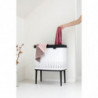 Cos de rufe Brabantia Bo 1004174, 60 L, Umplere fara deschidere, Orificii aerisire, Picioare reglabile, Alb