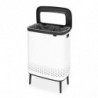 Cos de rufe Brabantia Bo 1004176, 2x45 L, Umplere fara deschidere, Orificii aerisire, Picioare reglabile, Alb
