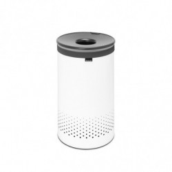 Cos de rufe Brabantia 1004179, 60 L, Capac din plastic, Umplere fara deschidere, Orificii aerisire, Alb