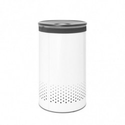 Cos de rufe Brabantia 1004179, 60 L, Capac din plastic, Umplere fara deschidere, Orificii aerisire, Alb