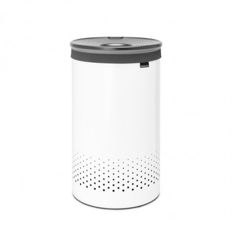 Cos de rufe Brabantia 1004179, 60 L, Capac din plastic, Umplere fara deschidere, Orificii aerisire, Alb