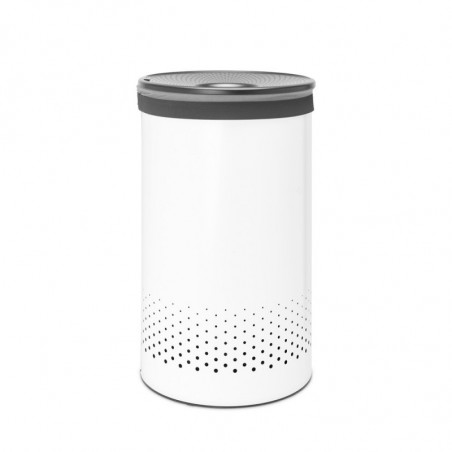Cos de rufe Brabantia 1004179, 60 L, Capac din plastic, Umplere fara deschidere, Orificii aerisire, Alb
