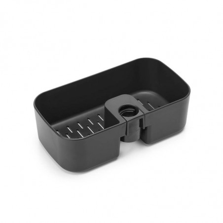 Organizator de duș Brabantia ReNew 1004186, 7.5x13.3x24.4 cm, Fund cu găuri de apă, Rezistent la coroziune, Gri închis