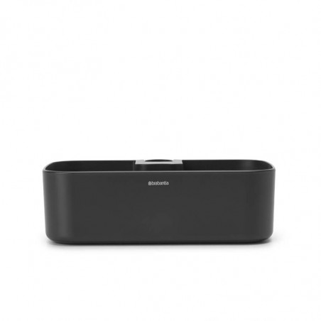 Organizator de duș Brabantia ReNew 1004186, 7.5x13.3x24.4 cm, Fund cu găuri de apă, Rezistent la coroziune, Gri închis
