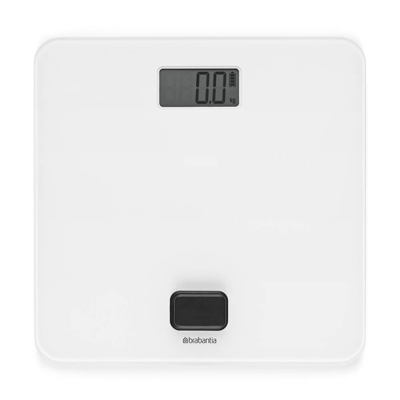 Cantar digital Brabantia ReNew 1004189, Functionare fara baterii, Pana la 150 kg, Afisaj LCD, Alb