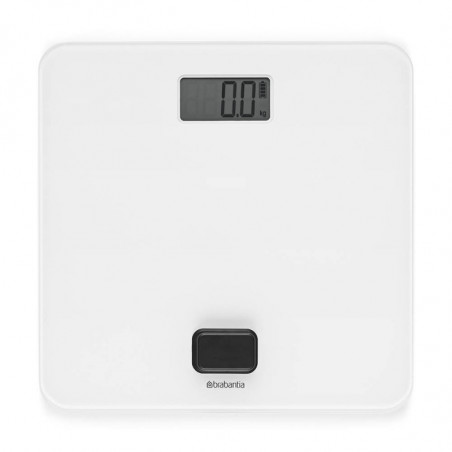 Cantar digital Brabantia ReNew 1004189, Functionare fara baterii, Pana la 150 kg, Afisaj LCD, Alb