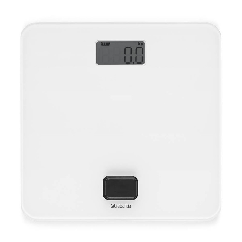Cantar digital Brabantia ReNew 1004189, Functionare fara baterii, Pana la 150 kg, Afisaj LCD, Alb