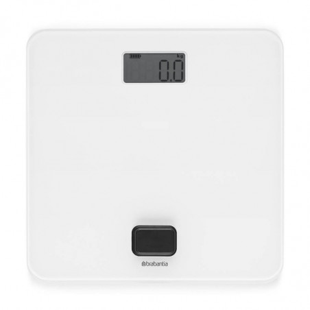 Cantar digital Brabantia ReNew 1004189, Functionare fara baterii, Pana la 150 kg, Afisaj LCD, Alb
