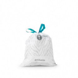 Saci de gunoi Brabantia PerfectFit NewIcon N 1005489, dimensiune W, 5 L, 40 buc, Alb