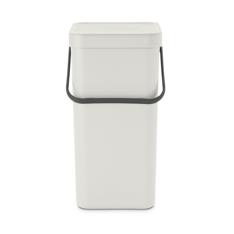Brabantia Coș de colectare selectivă a deșeurilor Sort&Go 1005516, 16 l, Mâner, Montabil pe perete, Gri deschis