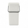 Brabantia Coș de colectare selectivă a deșeurilor Sort&Go 1005516, 16 l, Mâner, Montabil pe perete, Gri deschis