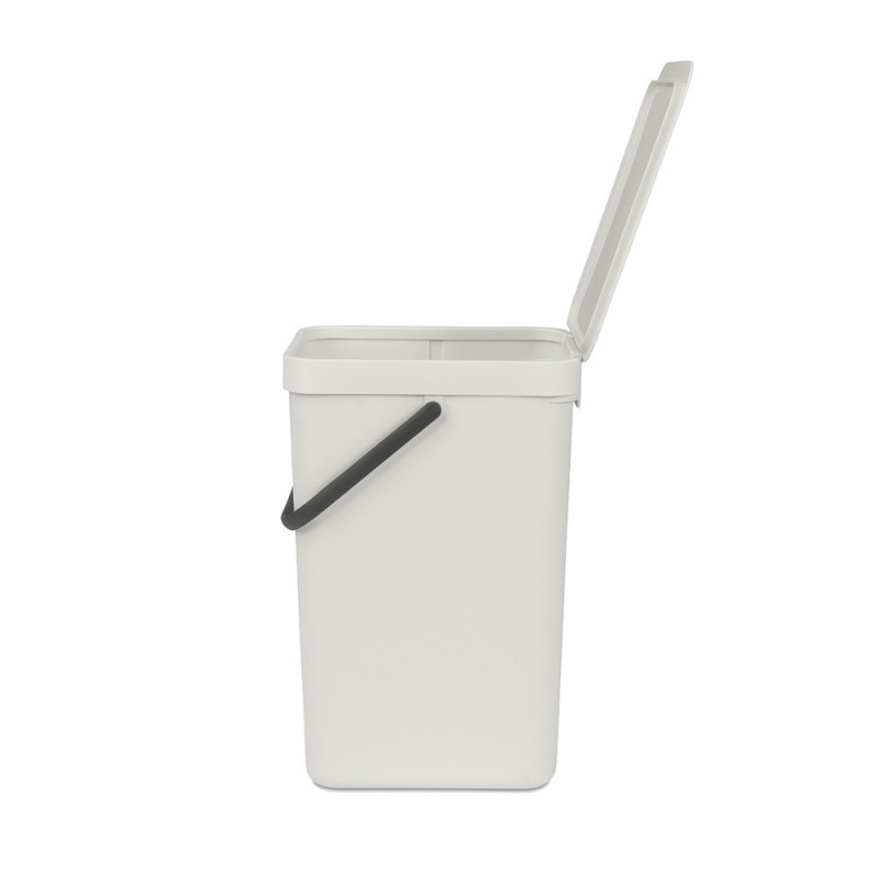 Brabantia Coș de colectare selectivă a deșeurilor Sort&Go 1005516, 16 l, Mâner, Montabil pe perete, Gri deschis