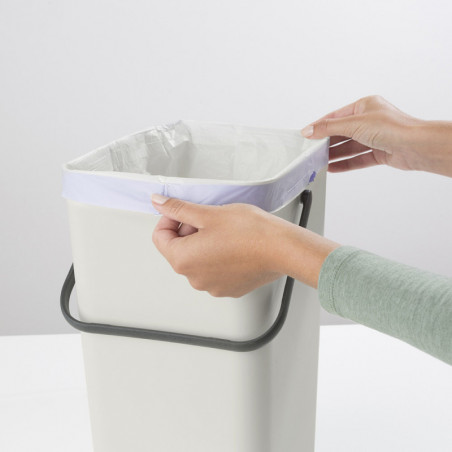 Brabantia Coș de colectare selectivă a deșeurilor Sort&Go 1005516, 16 l, Mâner, Montabil pe perete, Gri deschis