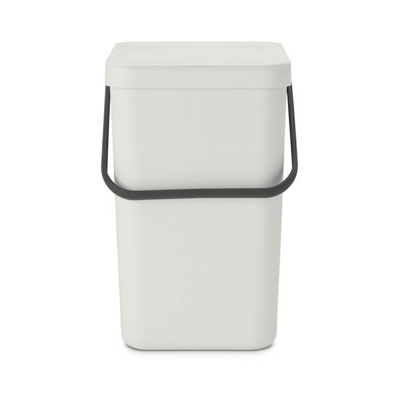 Brabantia Coș de colectare selectivă a deșeurilor Sort&Go 1005521, 25 l, Mâner, Montabil pe perete, Gri deschis
