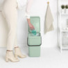 Brabantia Coș de colectare selectivă a deșeurilor Sort&Go 1005522, 25 l, Mâner, Montabil pe perete, Verde deschis