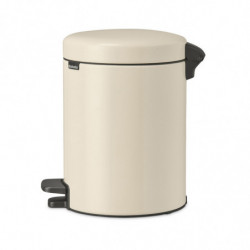 Cos de gunoi cu pedala Brabantia NewIcon 1005527, 5 L, Inchidere lina, Baza antiderapanta, Bej