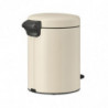 Cos de gunoi cu pedala Brabantia NewIcon 1005527, 5 L, Inchidere lina, Baza antiderapanta, Bej