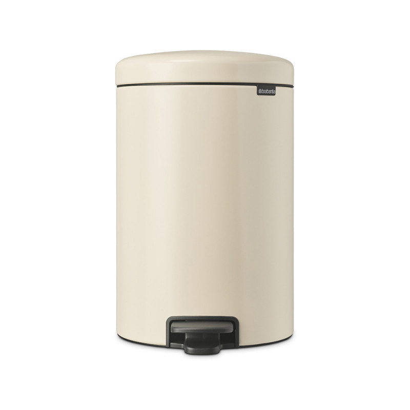 Cos de gunoi cu pedala Brabantia NewIcon 1005535, 20 L, Inchidere lina, Baza antiderapanta, Bej