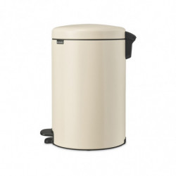 Cos de gunoi cu pedala Brabantia NewIcon 1005535, 20 L, Inchidere lina, Baza antiderapanta, Bej