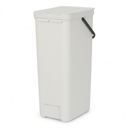 Cos de gunoi colectare selectiva Sort&Go 1005554, 40 L, Maner, Gri deschis