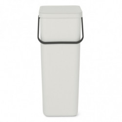 Cos de gunoi colectare selectiva Sort&Go 1005554, 40 L, Maner, Gri deschis