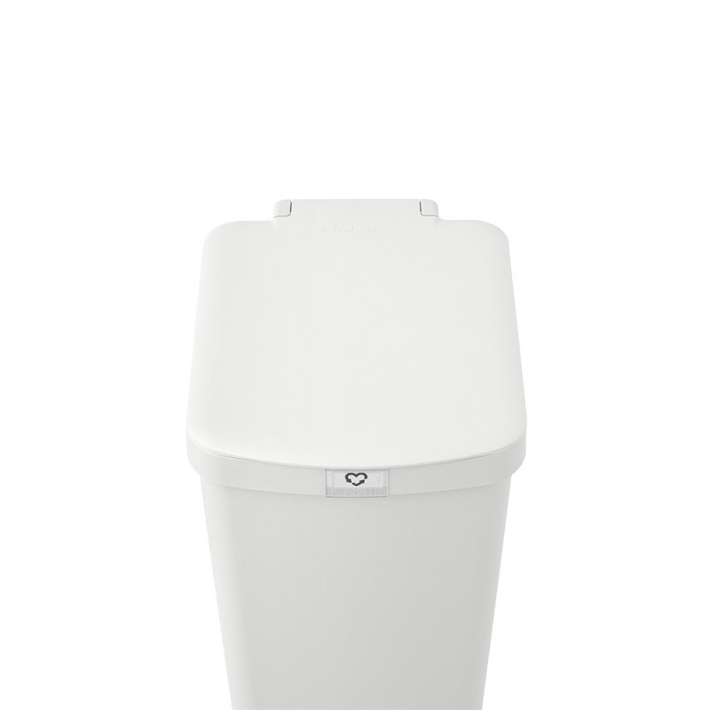 Coș cu pedală Brabantia StepUp 1005556, 40 L, Materiale ecologice, Deschidere mare, Gri deschis