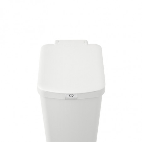 Coș cu pedală Brabantia StepUp 1005556, 40 L, Materiale ecologice, Deschidere mare, Gri deschis