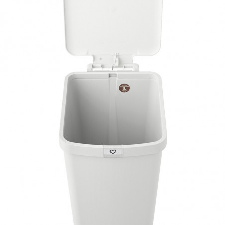 Coș cu pedală Brabantia StepUp 1005556, 40 L, Materiale ecologice, Deschidere mare, Gri deschis