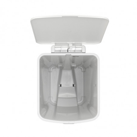 Coș cu pedală Brabantia StepUp 1005556, 40 L, Materiale ecologice, Deschidere mare, Gri deschis