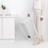 Coș cu pedală Brabantia StepUp 1005556, 40 L, Materiale ecologice, Deschidere mare, Gri deschis