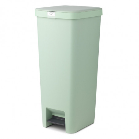 Coș cu pedală Brabantia StepUp 1005558, 40 L, Materiale ecologice, Deschidere mare, Verde deschis