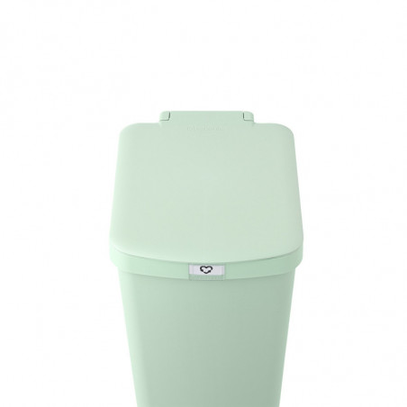 Coș cu pedală Brabantia StepUp 1005558, 40 L, Materiale ecologice, Deschidere mare, Verde deschis