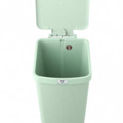 Coș cu pedală Brabantia StepUp 1005558, 40 L, Materiale ecologice, Deschidere mare, Verde deschis